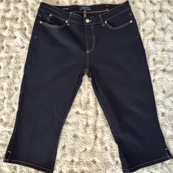 Talbots | Simply Flattering Denim Pedal Pusher 17” inseam 12P Dark Wash - Picture 3 of 15
